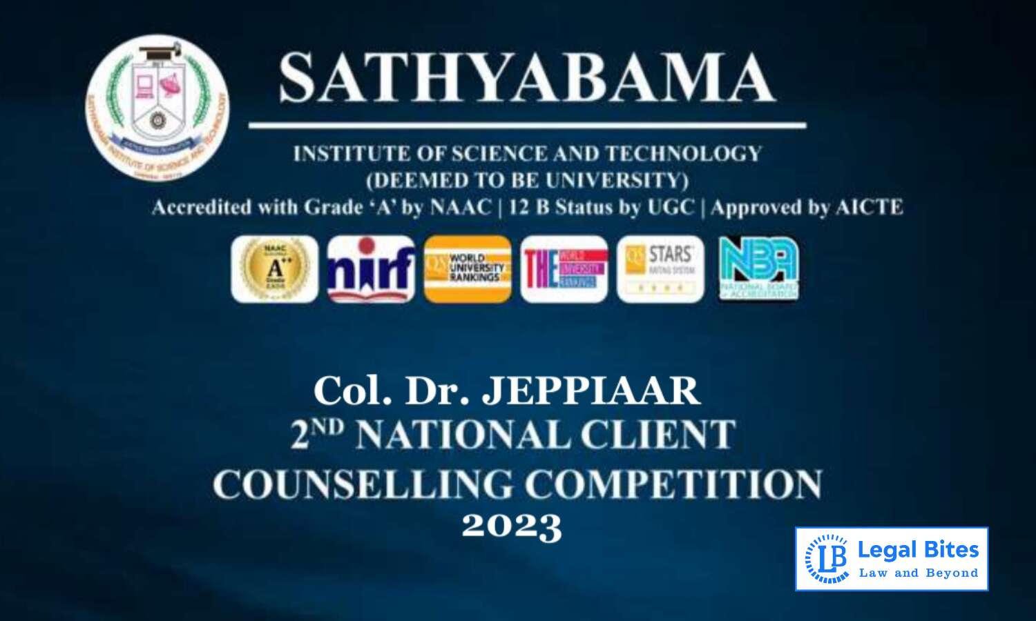 Col. Dr. JEPPIAAR 2nd National Client Counselling Competition, 2023 ...