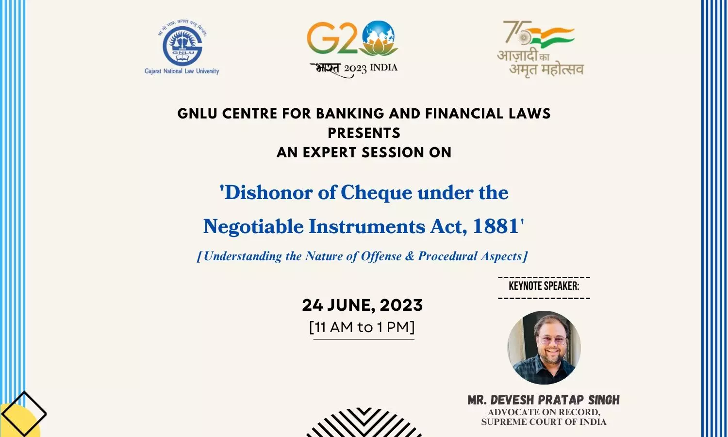 GCFBL Expert Session: Dishonour of Cheque under the Negotiable Instruments Act 1881