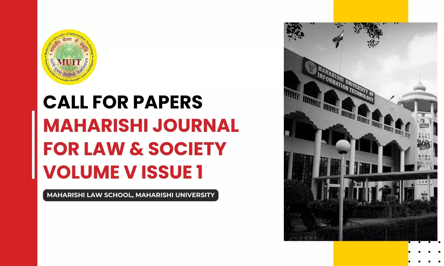 Call for Papers Maharishi Journal for Law & Society Volume V Issue 1  Maharishi University
