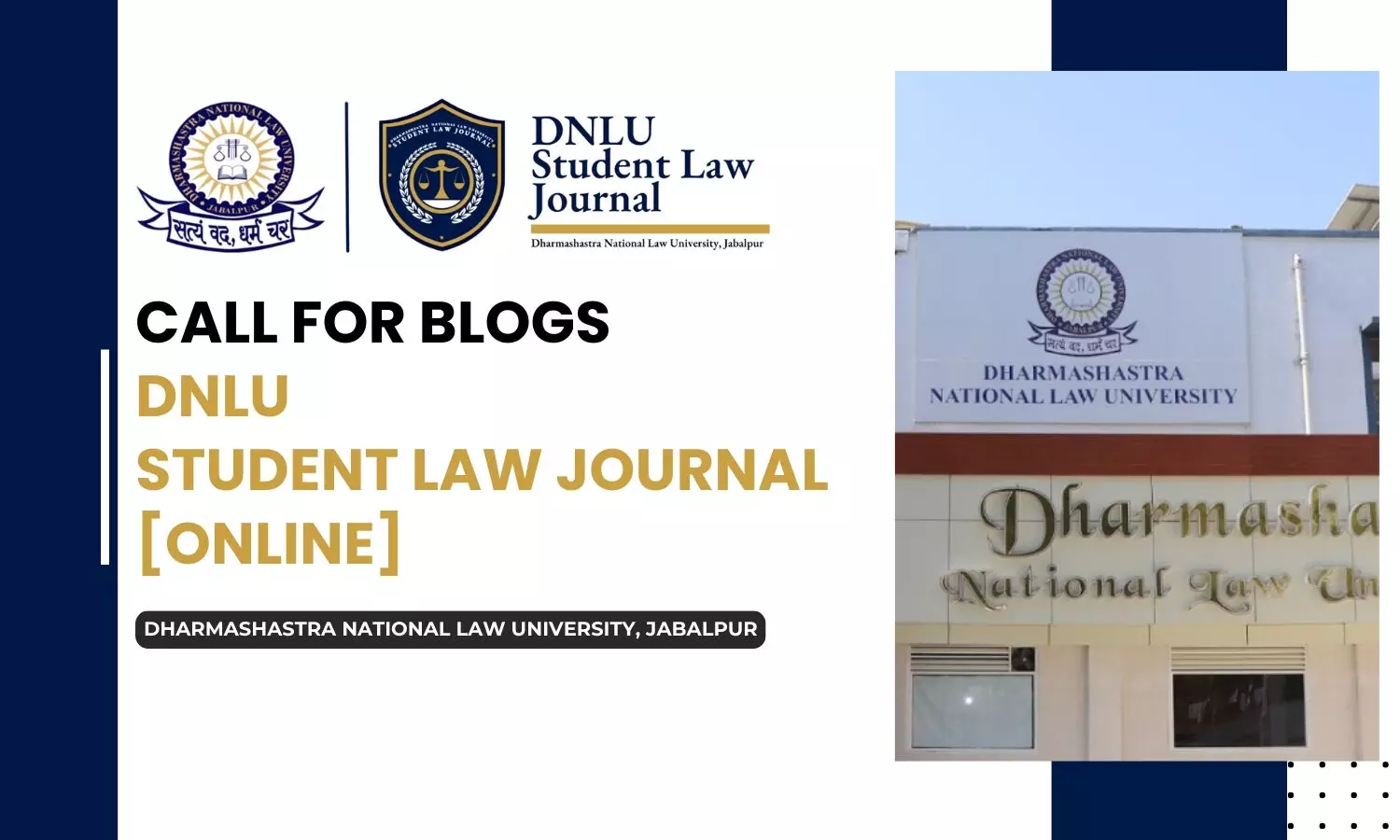 Call for Blogs DNLU Student Law Journal-Online