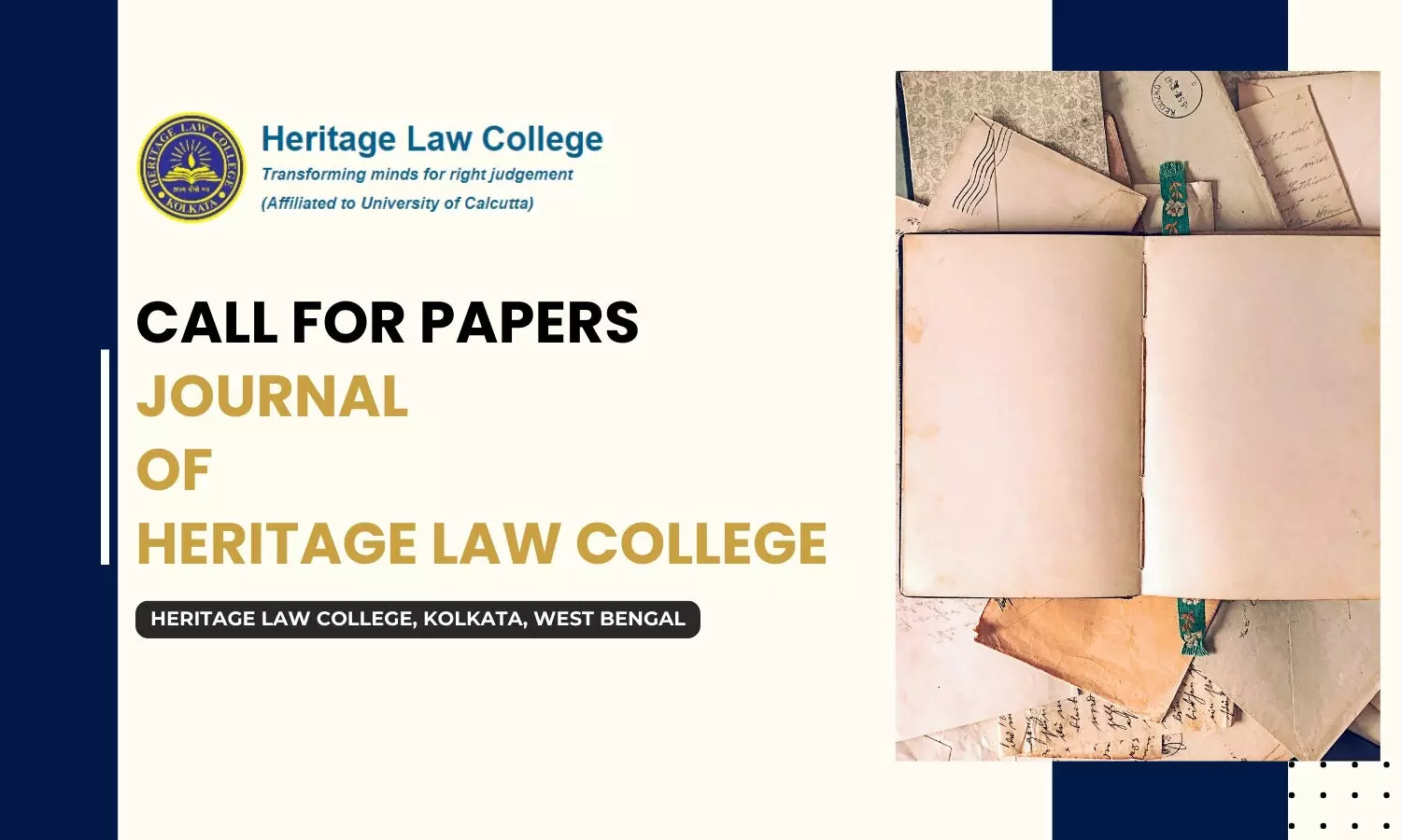Call for Papers Journal of Heritage Law College Kolkata