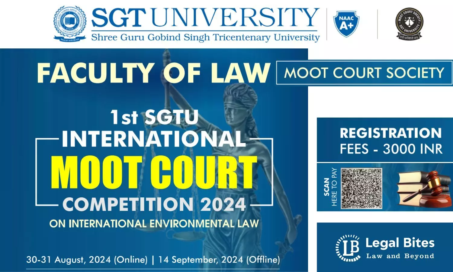 1st SGTU International Moot Court Competition 2024: Register by 20th August 2024 | Faculty of Law at SGT University