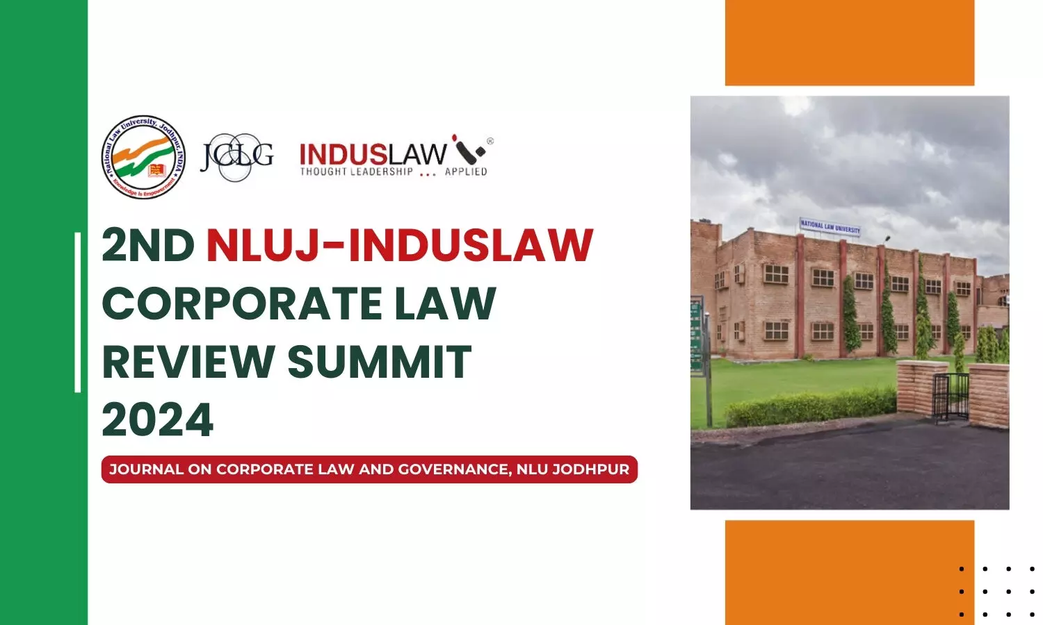 Call for Papers: 2nd NLUJ-INDUSLAW Corporate Law Review Summit 2024