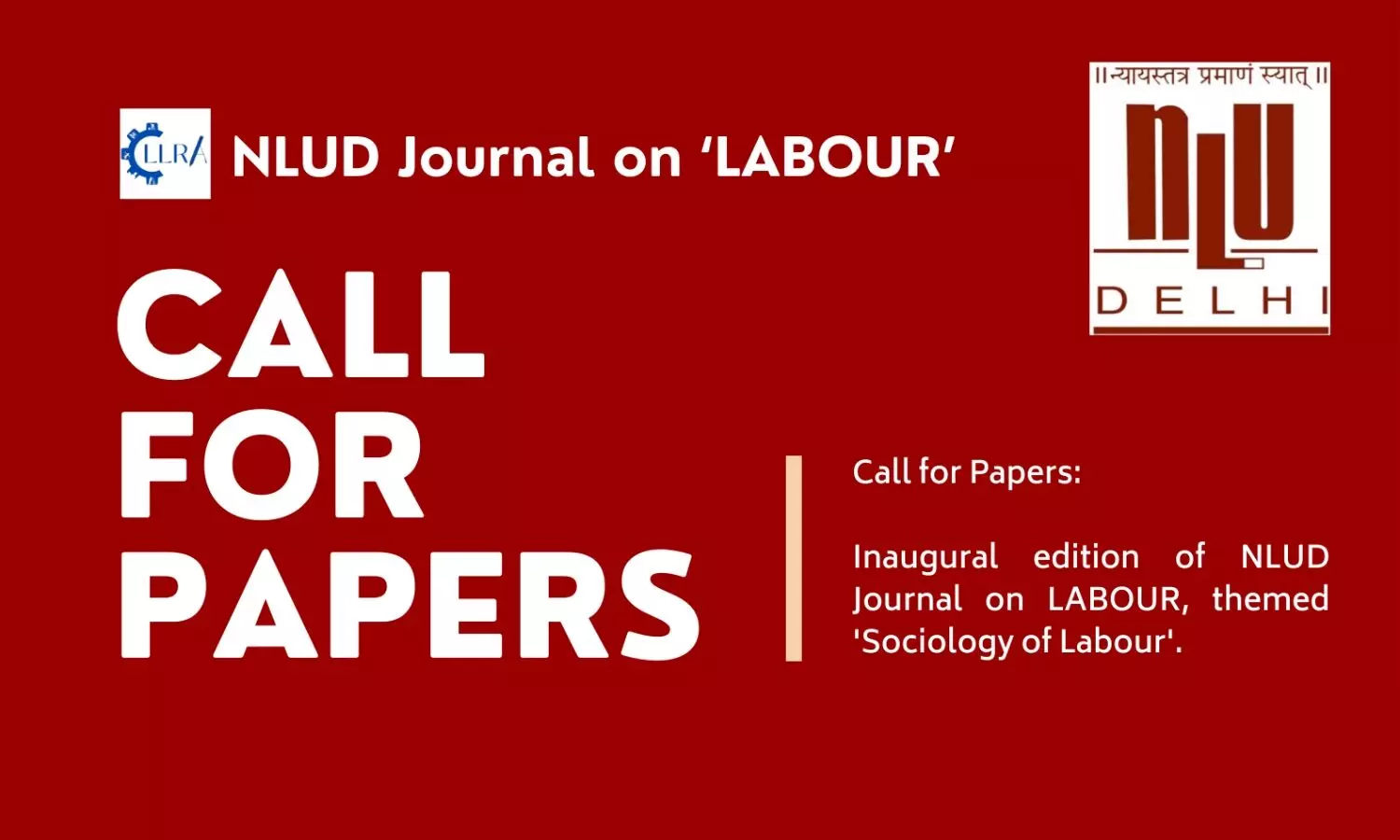 Call for Papers NLU Delhi Journal on LABOUR