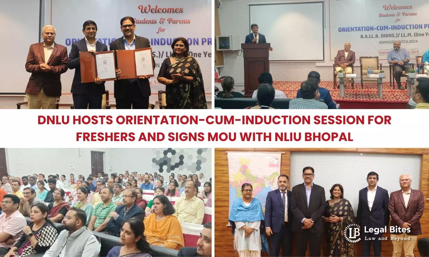 DNLU hosts Orientation-Cum-Induction Session for Freshers and Signs MoU with NLIU Bhopal