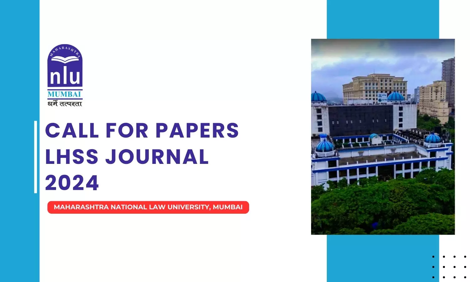 Call for Papers by LHSS Journal 2024  MNLU Mumbai