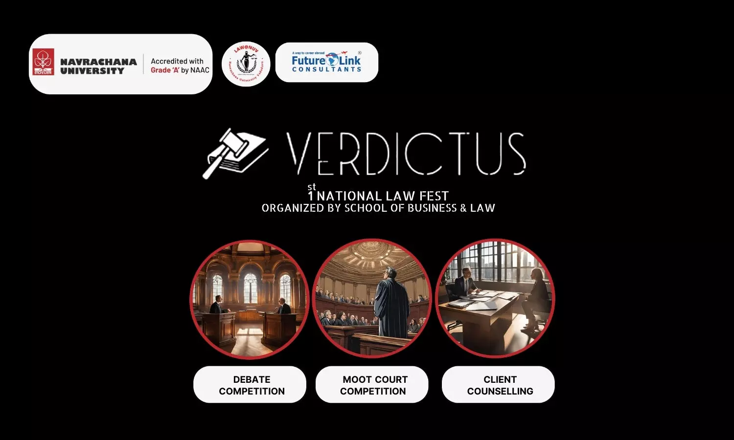 Veredictus 2024-2025 National Law Fest by Navrachana University Gujarat