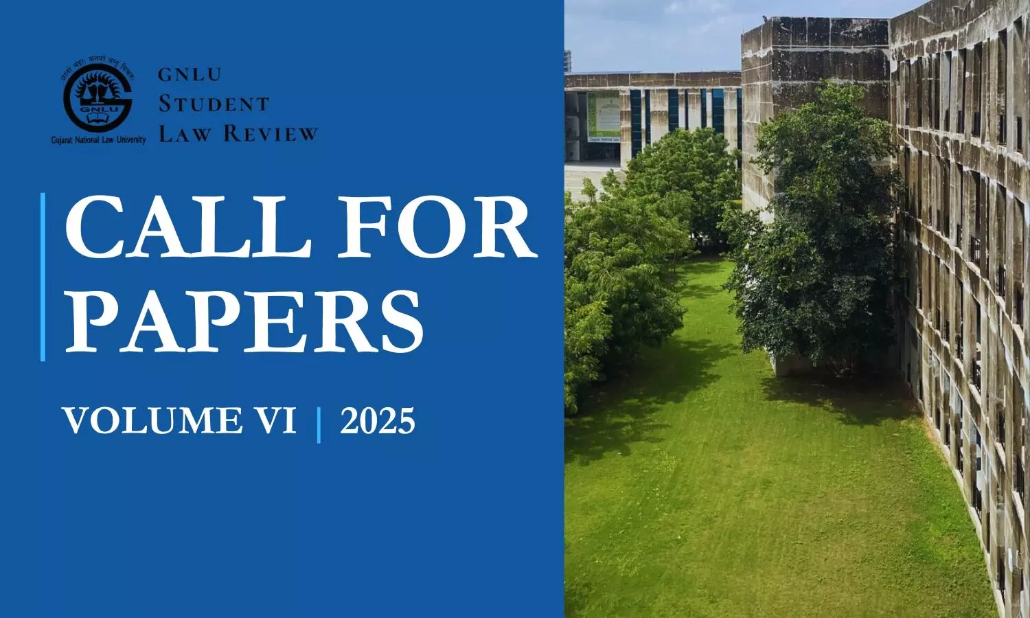 Call for Papers GNLU Student Law Review Volume VI