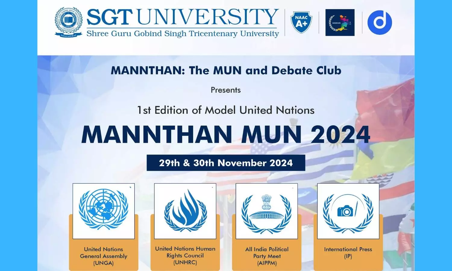 Mannthan Model United Nations 2024  SGT University