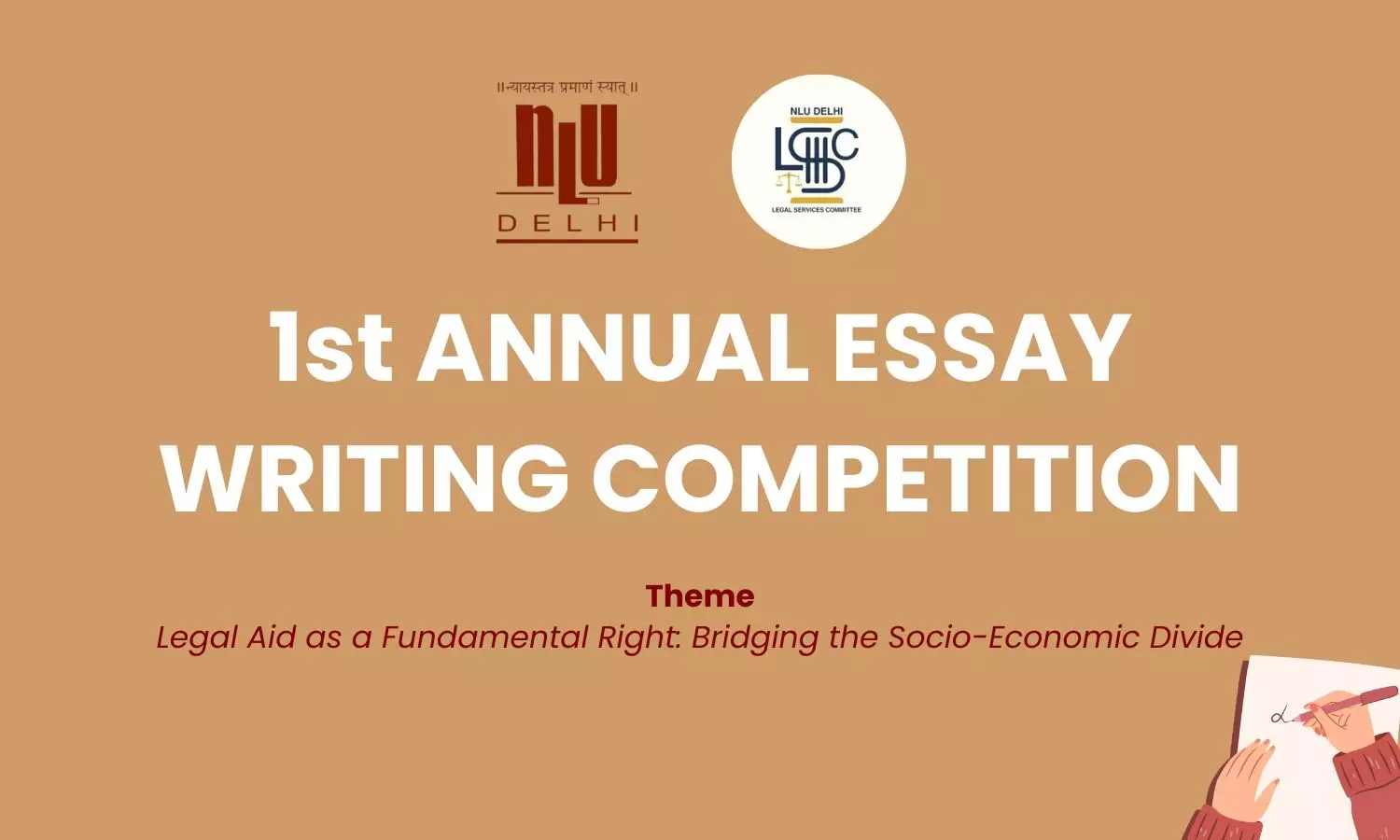 1st Annual Essay Writing Competition  NLU Delhi and DSLSA