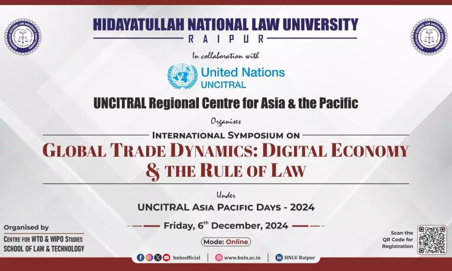 HNLU-UNCITRAL RCAP International Symposium on Global Trade Dynamics