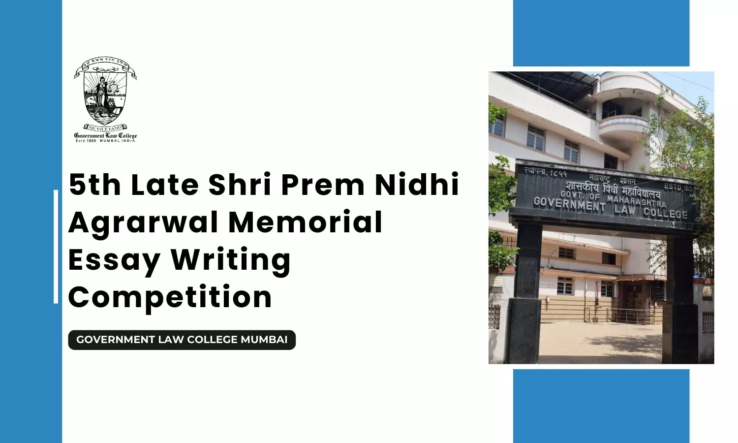 5th Late Shri Prem Nidhi Agrarwal Memorial Essay Writing Competition  GLC Mumbai