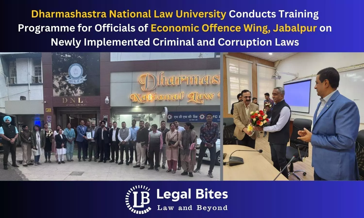 DNLU Conducts Training Programme for Officials of Economic Offence Wing, Jabalpur on Newly Implemented Criminal and Corruption Laws