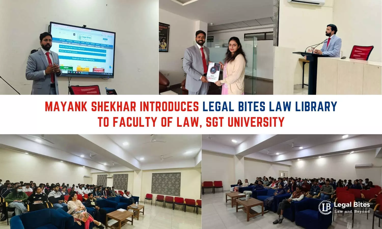 Mayank Shekhar introduces Legal Bites Law Library to Faculty of Law, SGT University