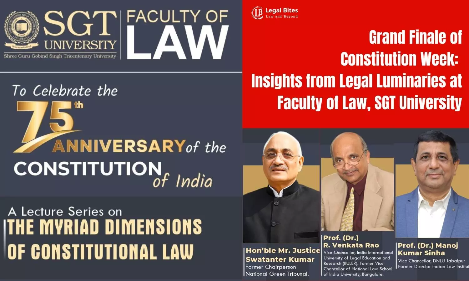 Grand Finale to Constitution Week Insights from Legal Luminaries at Faculty of Law, SGT University