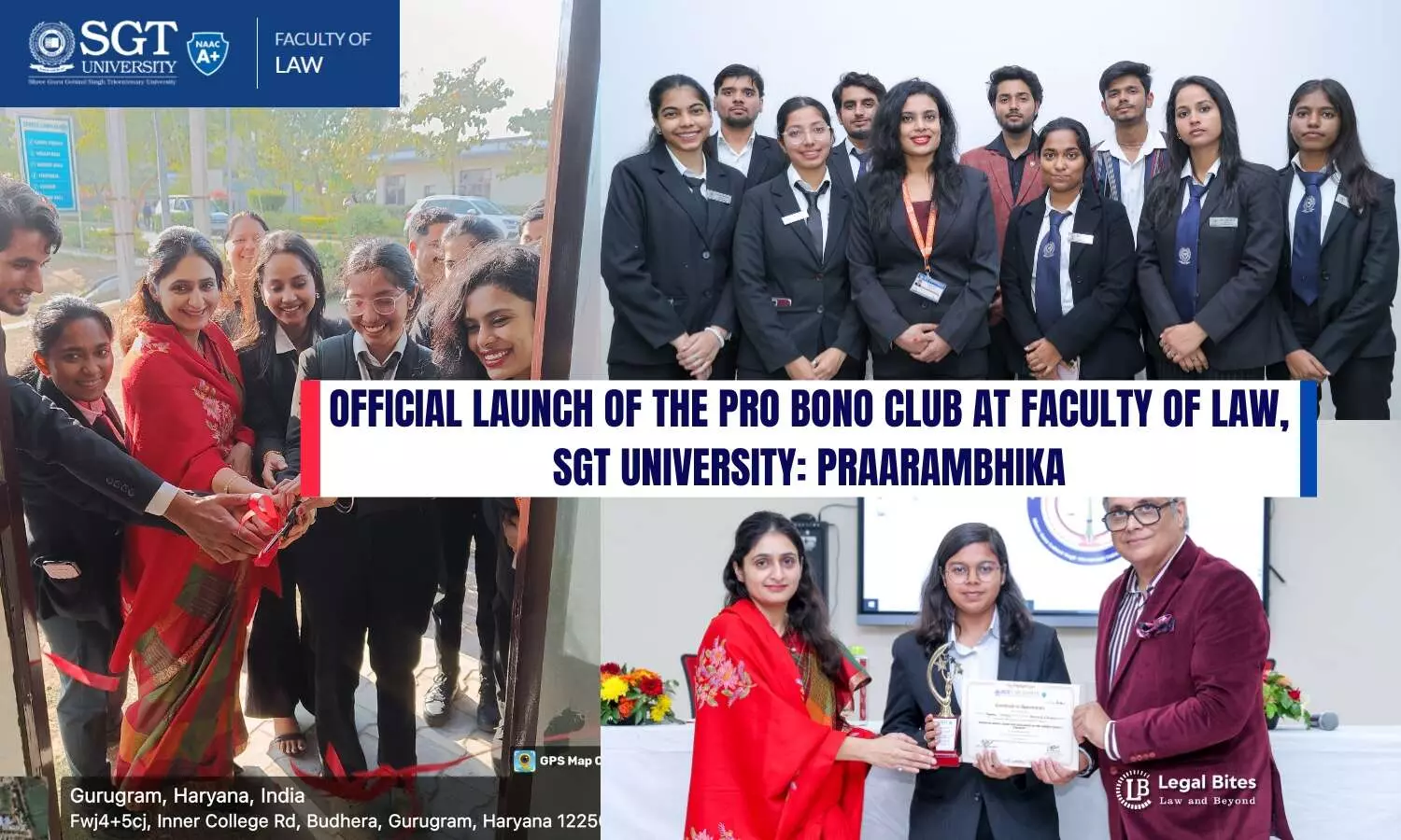 Official Launch of the Pro Bono Club at Faculty of Law, SGT University Praarambhika