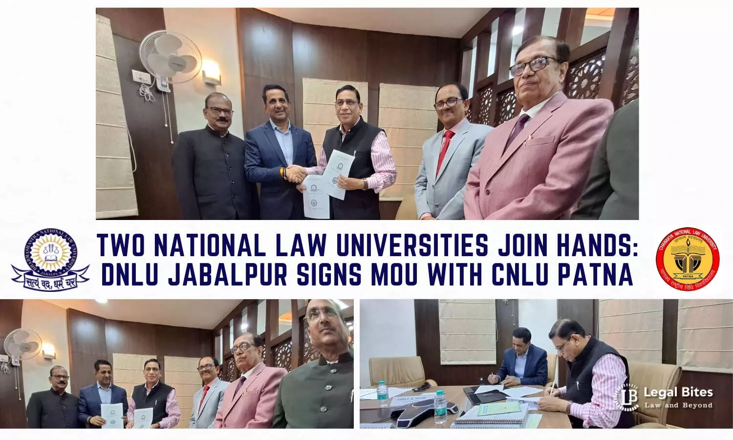 Two National Law Universities Join Hands DNLU Jabalpur Signs MoU with CNLU Patna