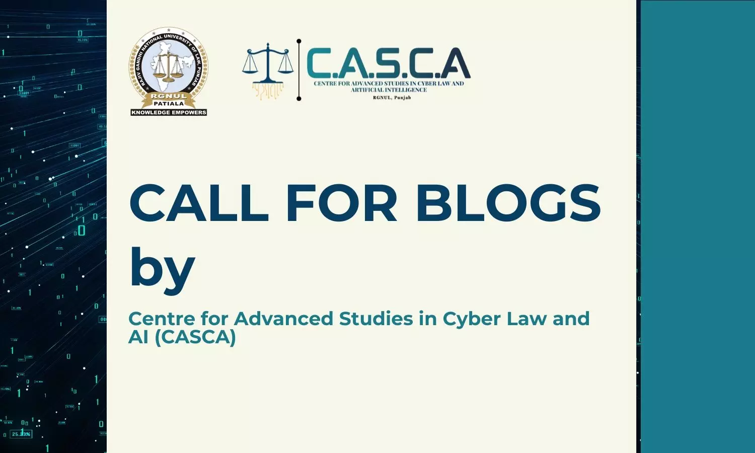 Call for Blogs CASCA Columns by Rajiv Gandhi National University of Law Punjab