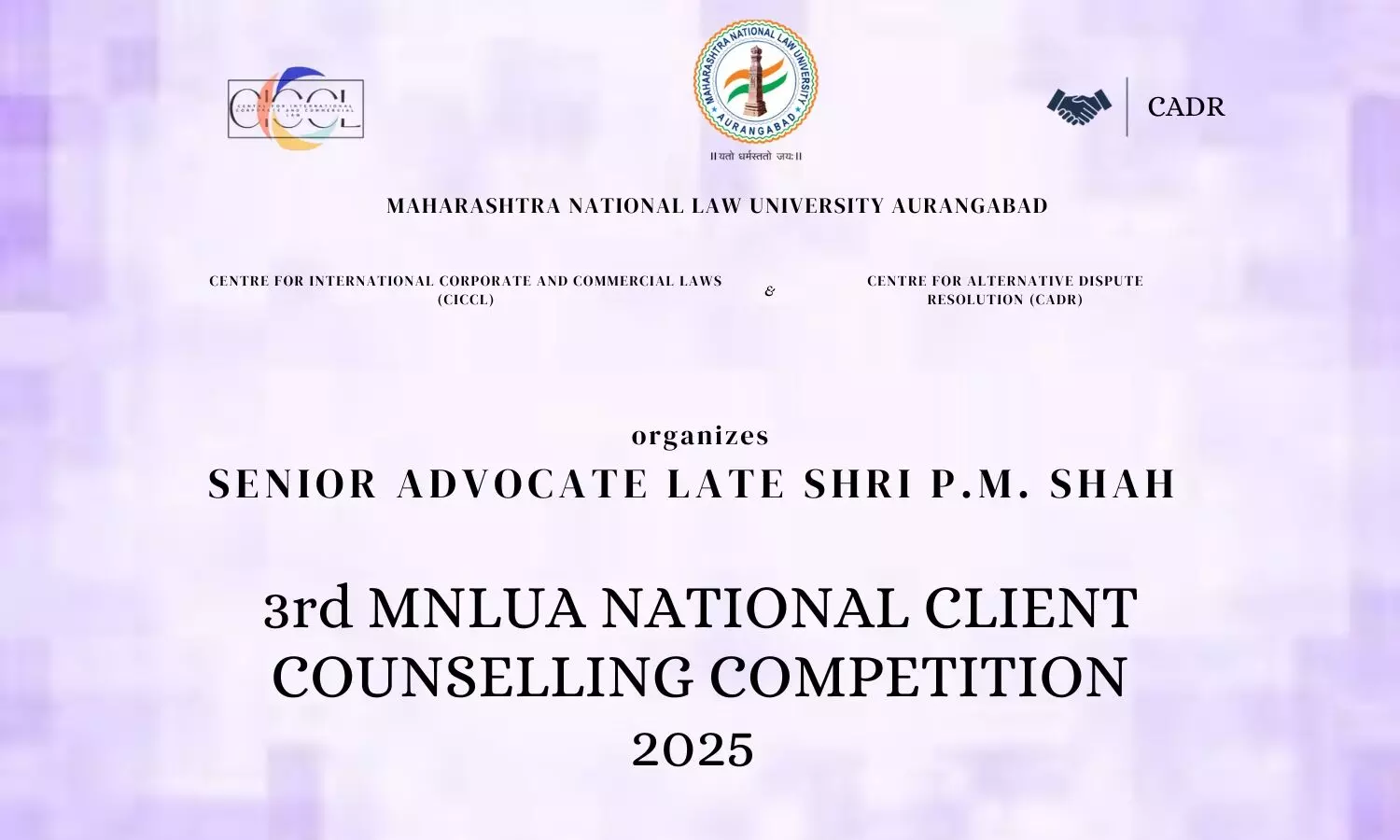 3rd MNLU-A National Client Counselling Competition 2025  MNLU Aurangabad