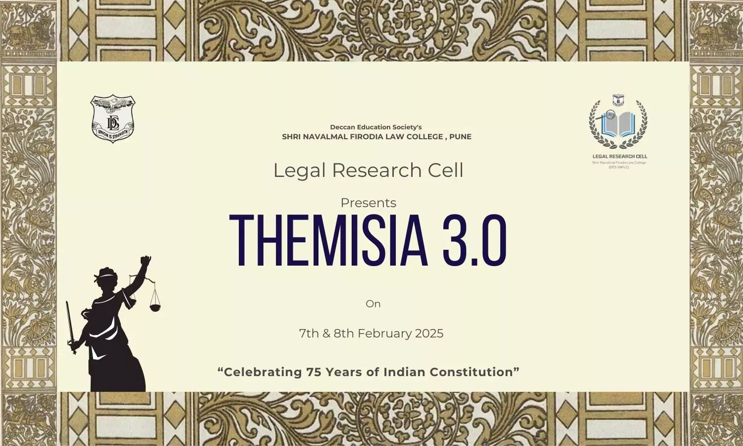 Themisia 3.0 Two-day Discourse on Celebrating 75 years of Indian Constitution  Shri Navalmal Firodia Law College, Pune