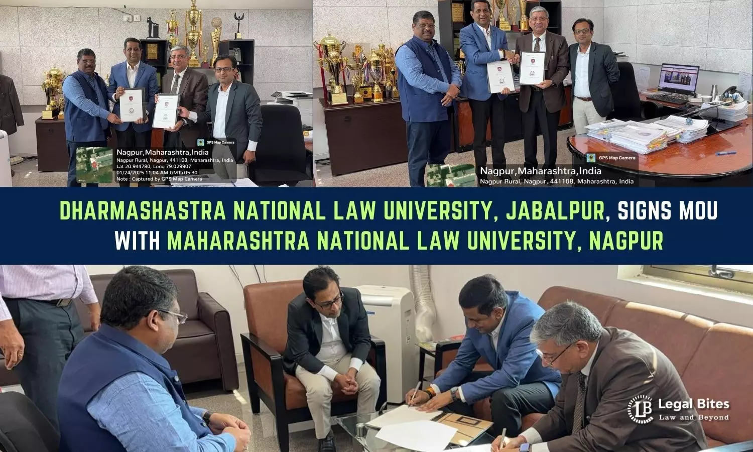 Dharmashastra National Law University, Jabalpur, Signs MoU with Maharashtra National Law University, Nagpur