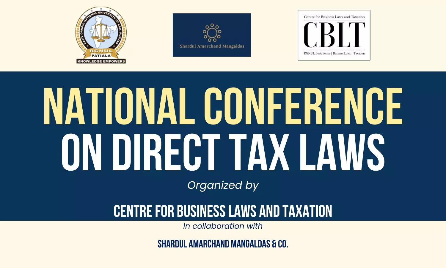 National Conference on Direct Tax Laws  CBLT, RGNUL Punjab