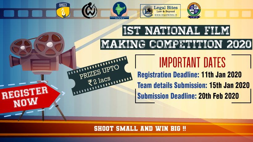 1st National Socio-Legal Short Film Making Competition 2020: Register Today